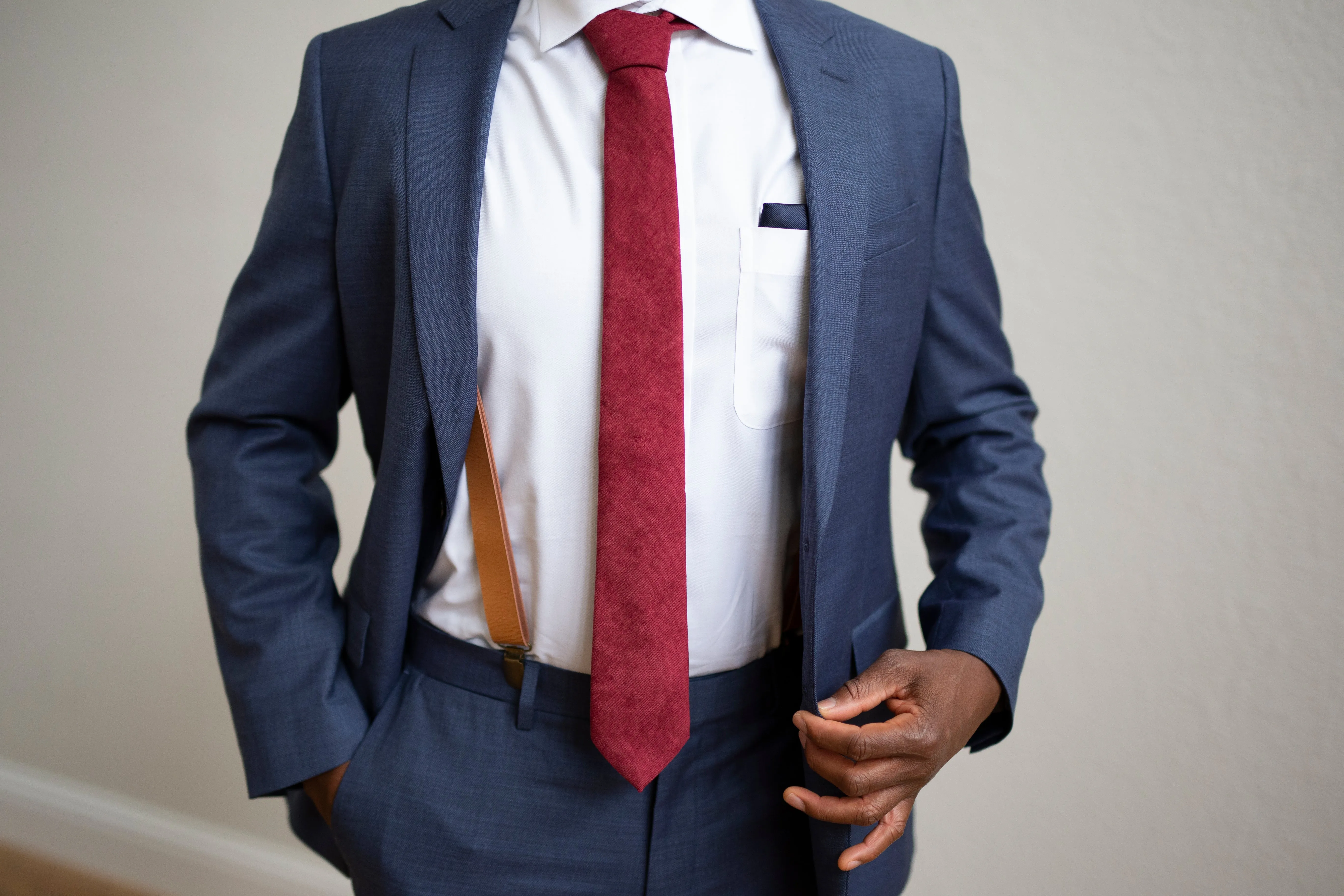 Burgundy Wine Skinny Silk Neck Tie