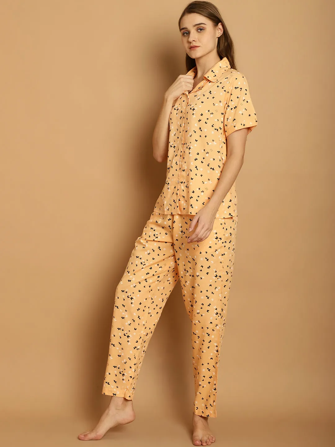 Butterfly Print Nightsuit Set