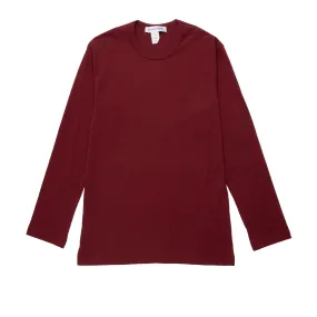 CDG Shirt Rear Logo L/S Tee FJ-T015-W22 Burgundy