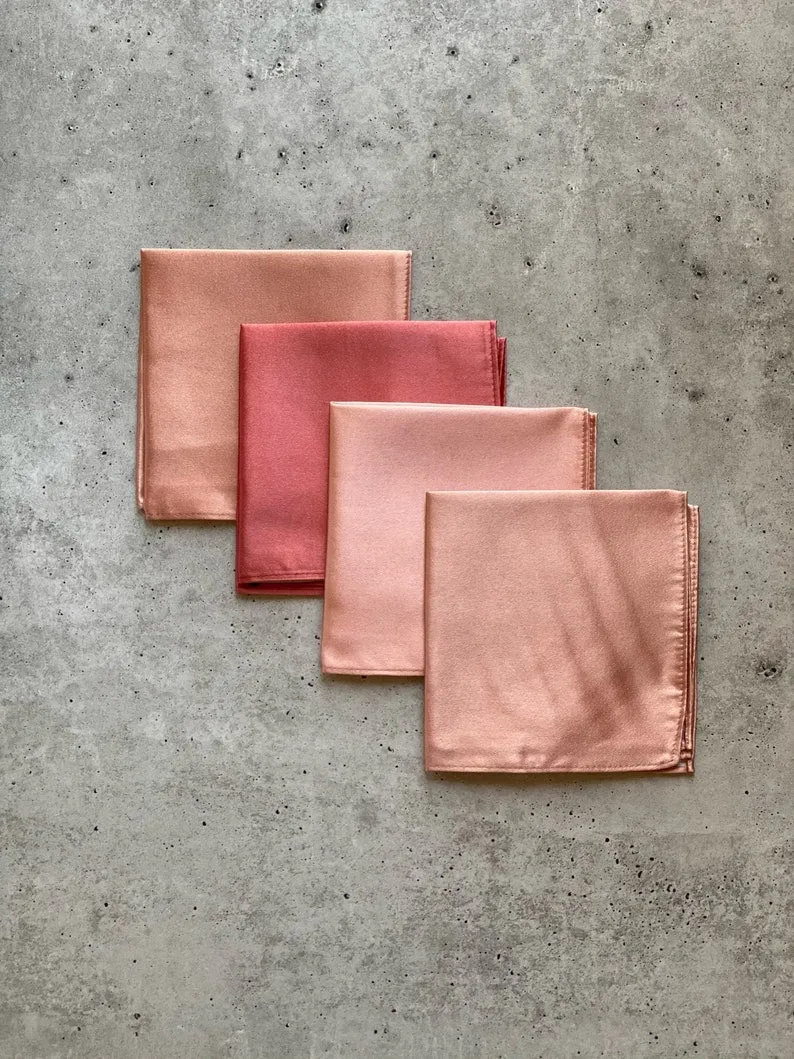 Champagne Rose Silk Pocket Square