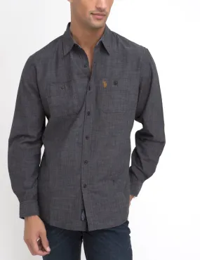 CLASSIC FIT TWO POCKET CANVAS SHIRT