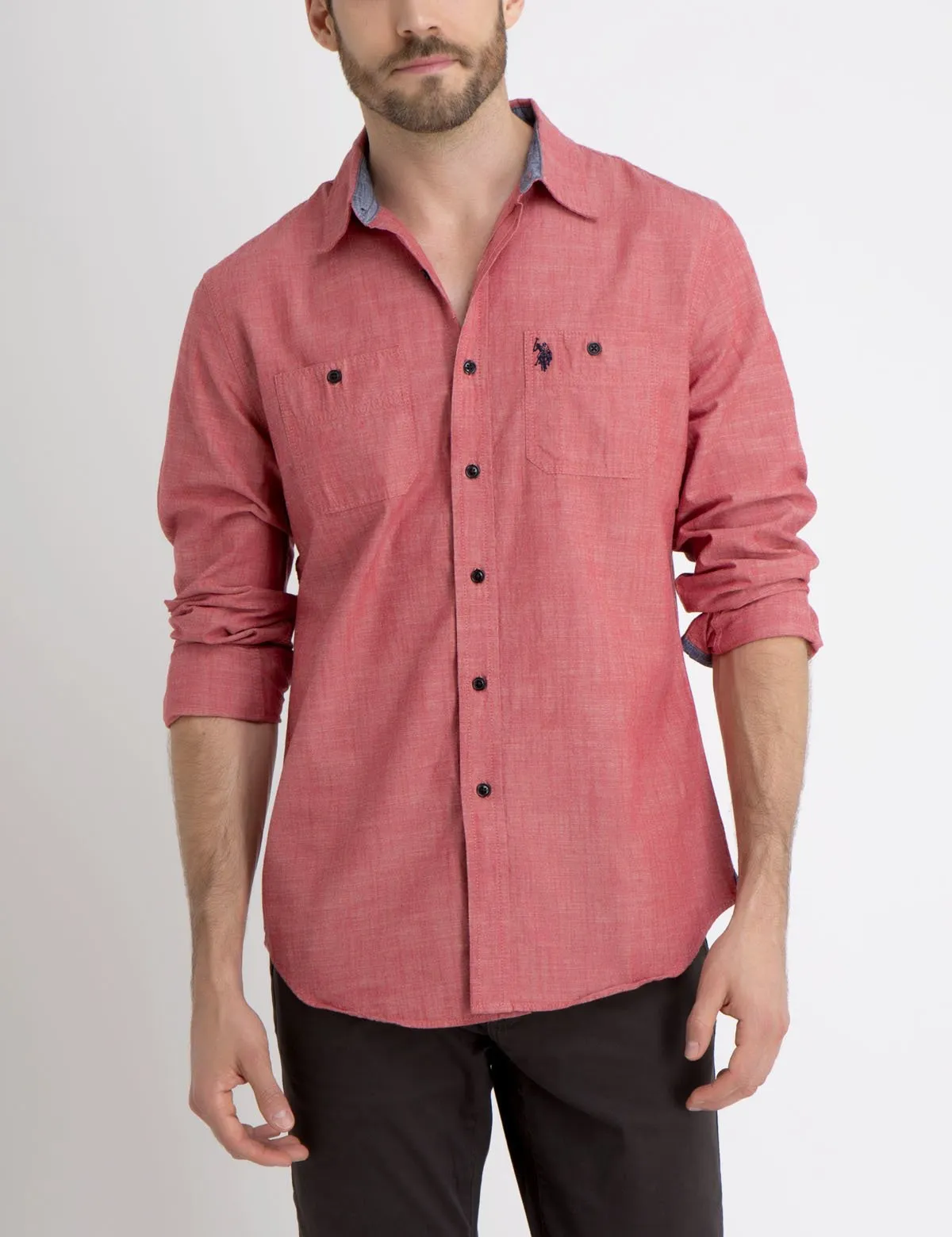 CLASSIC FIT TWO POCKET CANVAS SHIRT