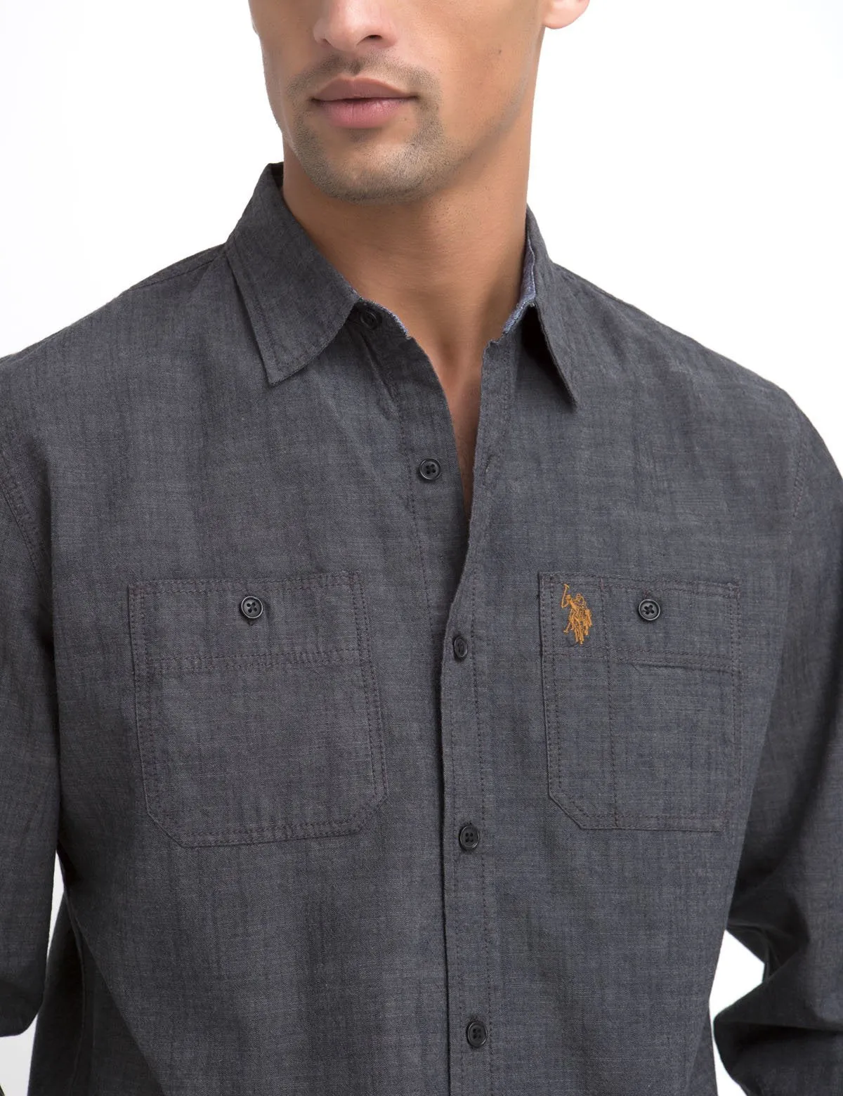 CLASSIC FIT TWO POCKET CANVAS SHIRT