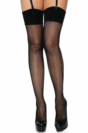 Comfort Band Fishnet Stockings