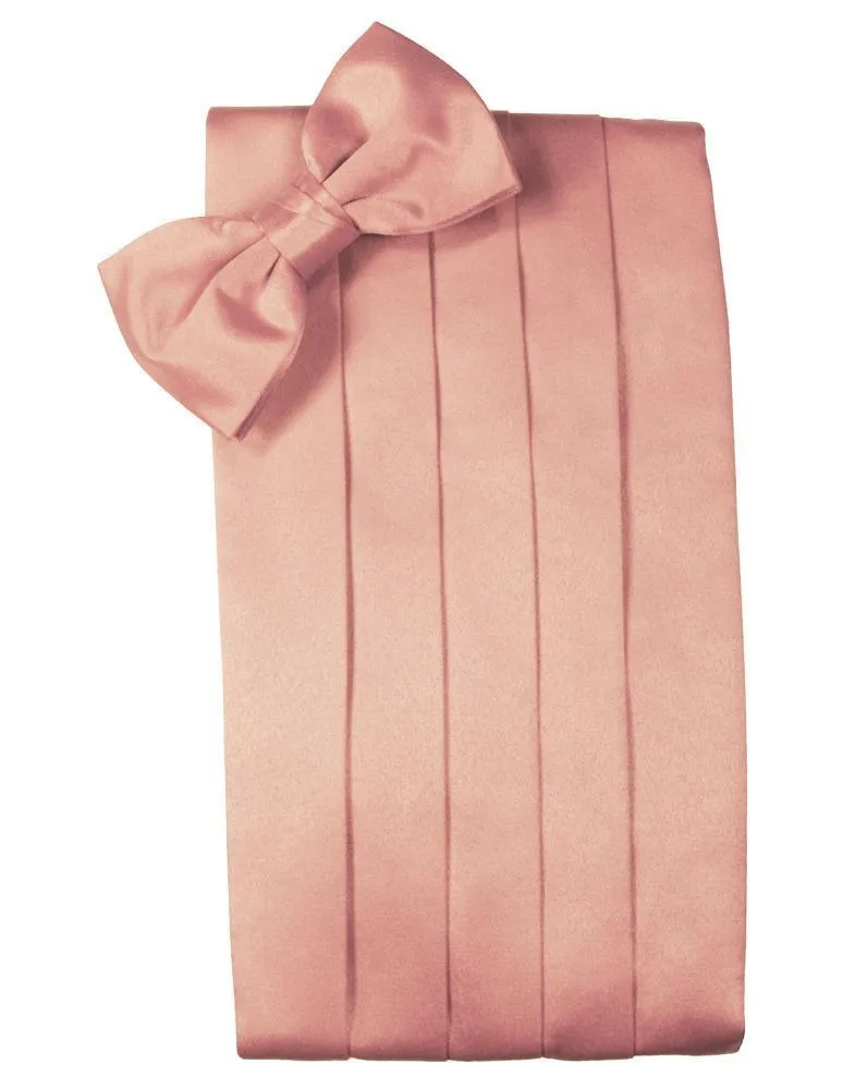 Coral Luxury Satin Cummerbund