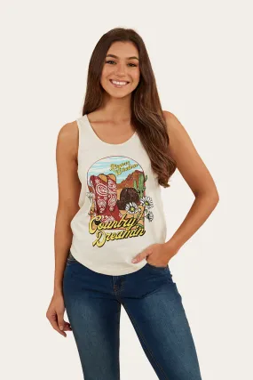 Country Girls Womens Scoop Tank - Off White