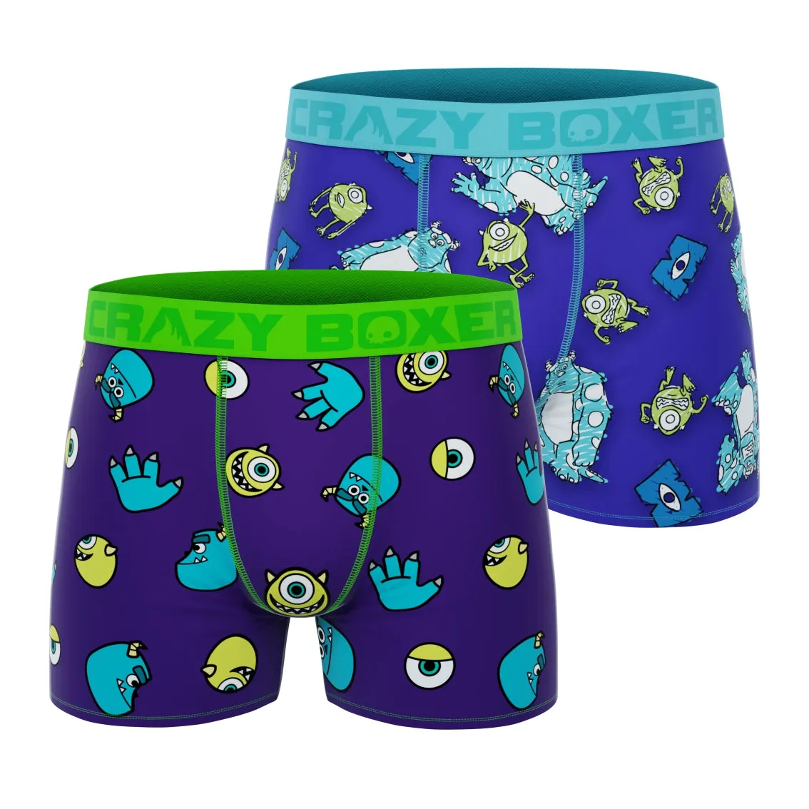 CRAZYBOXER Disney Monsters Doodle Men's Boxer Briefs (2 Pack)