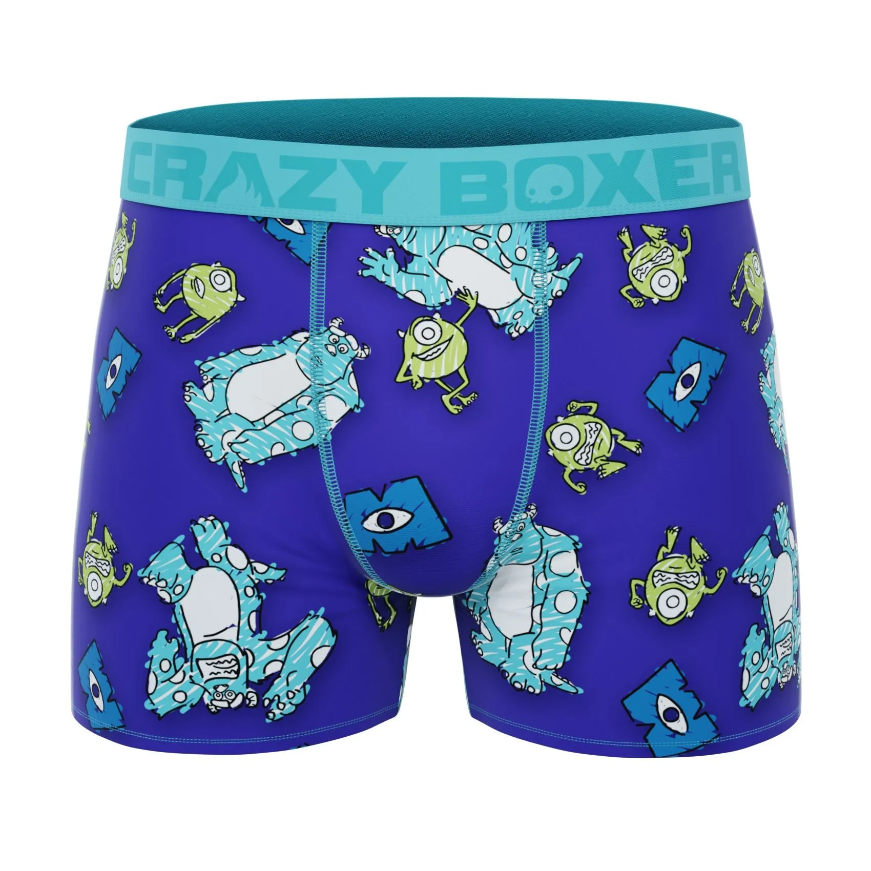 CRAZYBOXER Disney Monsters Doodle Men's Boxer Briefs (2 Pack)