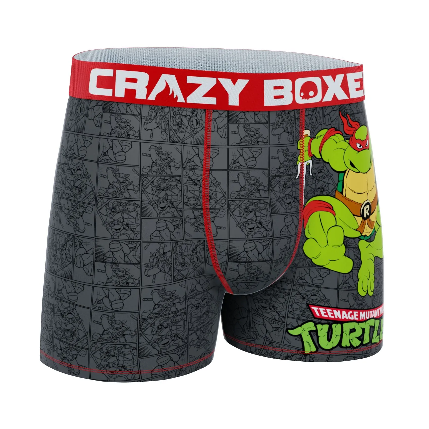 CRAZYBOXER Ninja Turtles Raphael Men's Boxer Briefs (Creative Packaging)