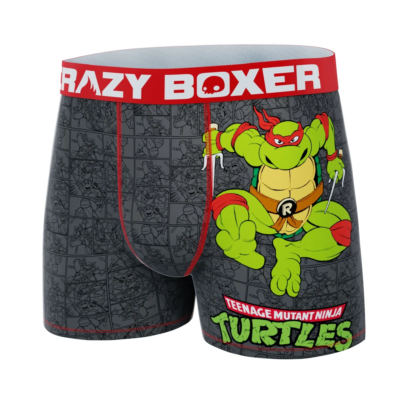 CRAZYBOXER Ninja Turtles Raphael Men's Boxer Briefs (Creative Packaging)