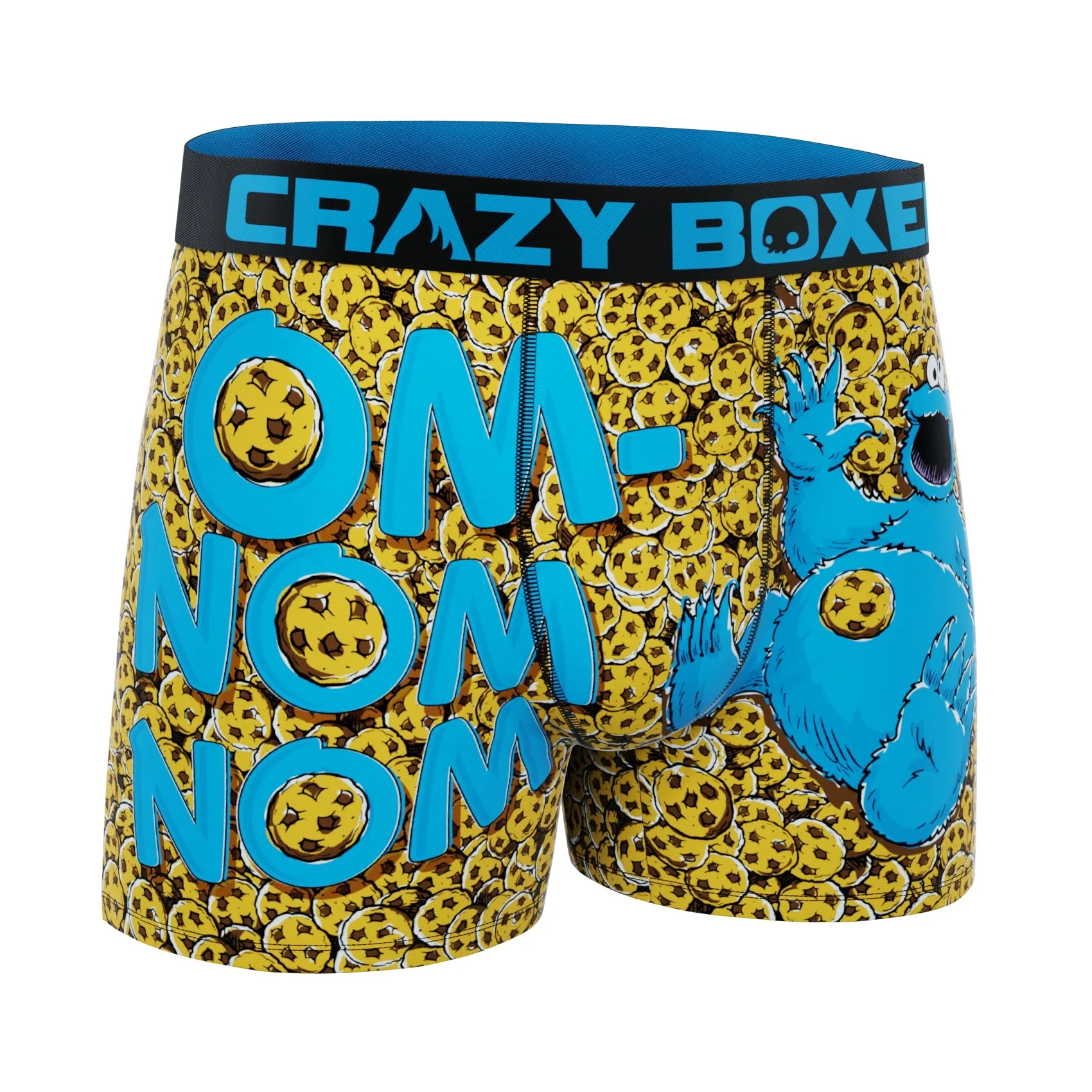 CRAZYBOXER Sesame Street Cookie Monster Men's Boxer Briefs