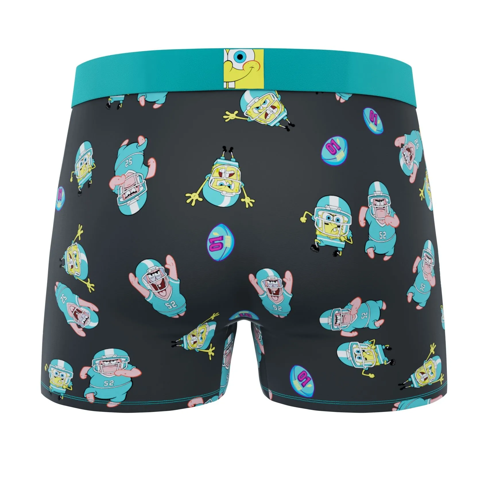 CRAZYBOXER Spongebob American Football Men's Boxer Briefs