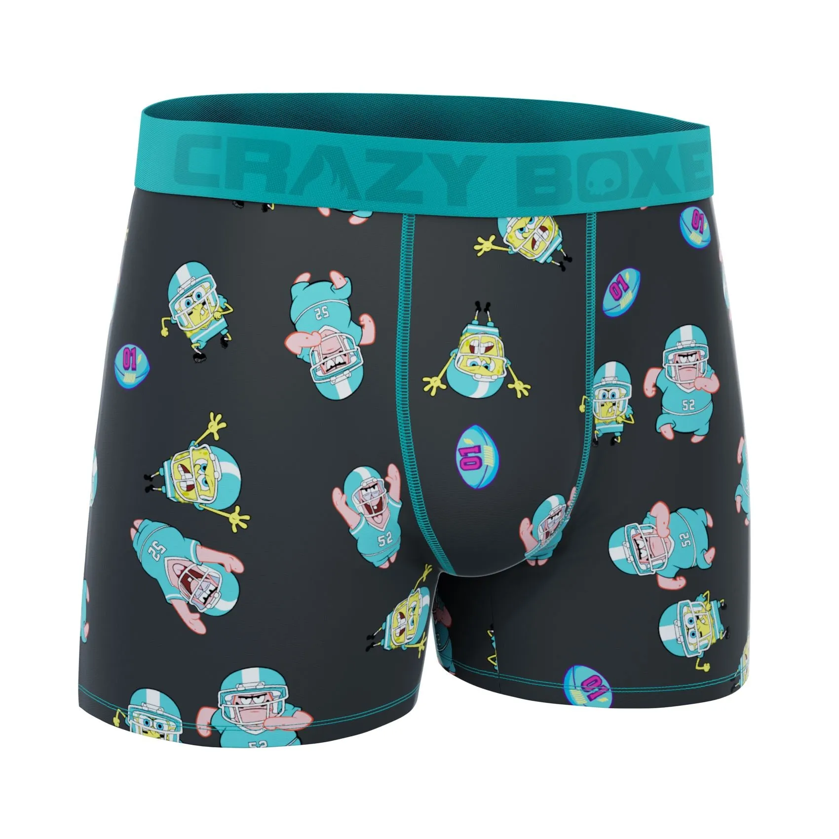 CRAZYBOXER Spongebob American Football Men's Boxer Briefs