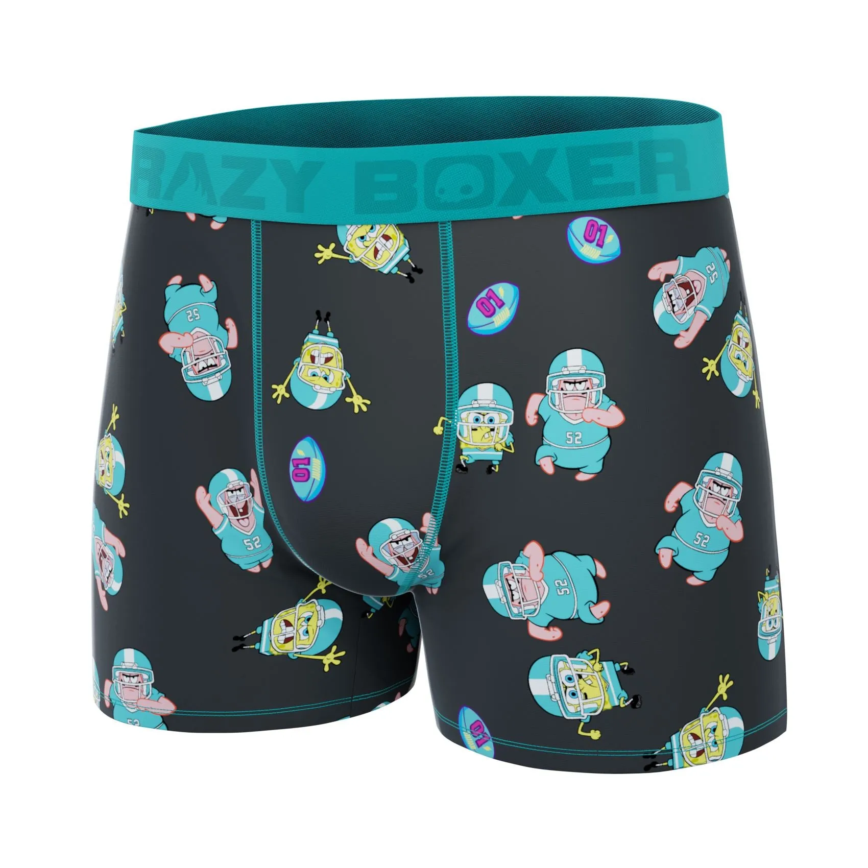 CRAZYBOXER Spongebob American Football Men's Boxer Briefs