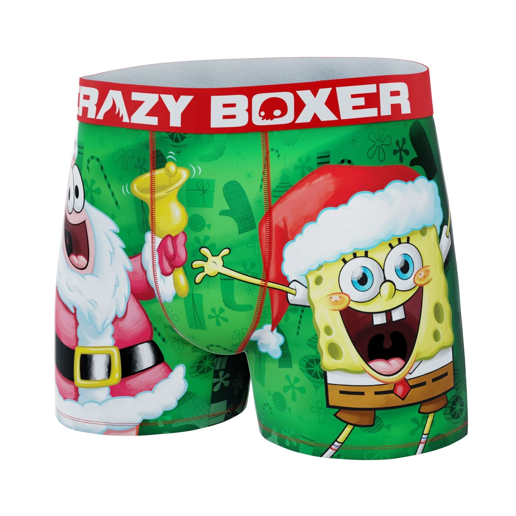 CRAZYBOXER SpongeBob Santa Claus Men's Boxer Briefs