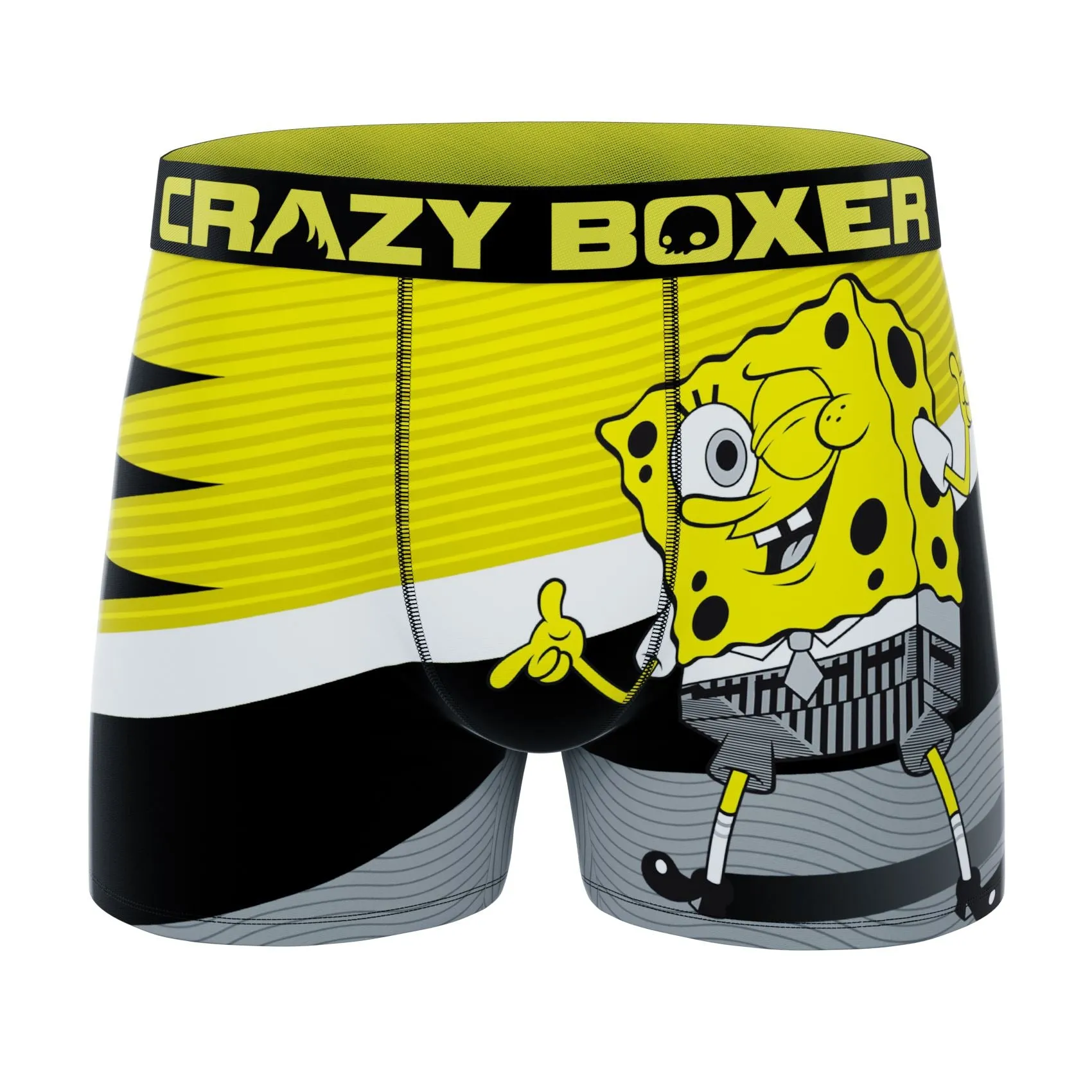 CRAZYBOXER SpongeBob Yellow Men's Boxer Briefs (Pack 3)