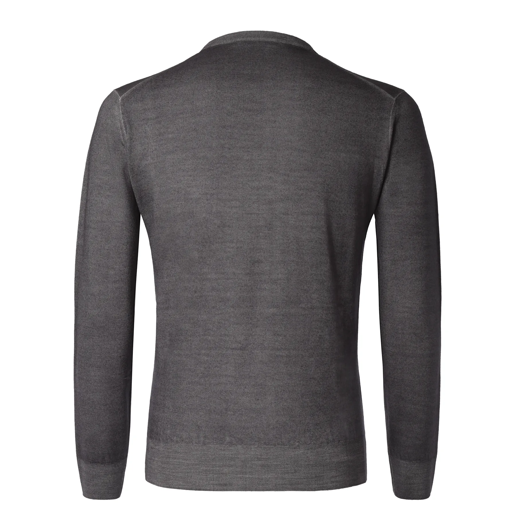 Crew-Neck Wool Sweater in Grey