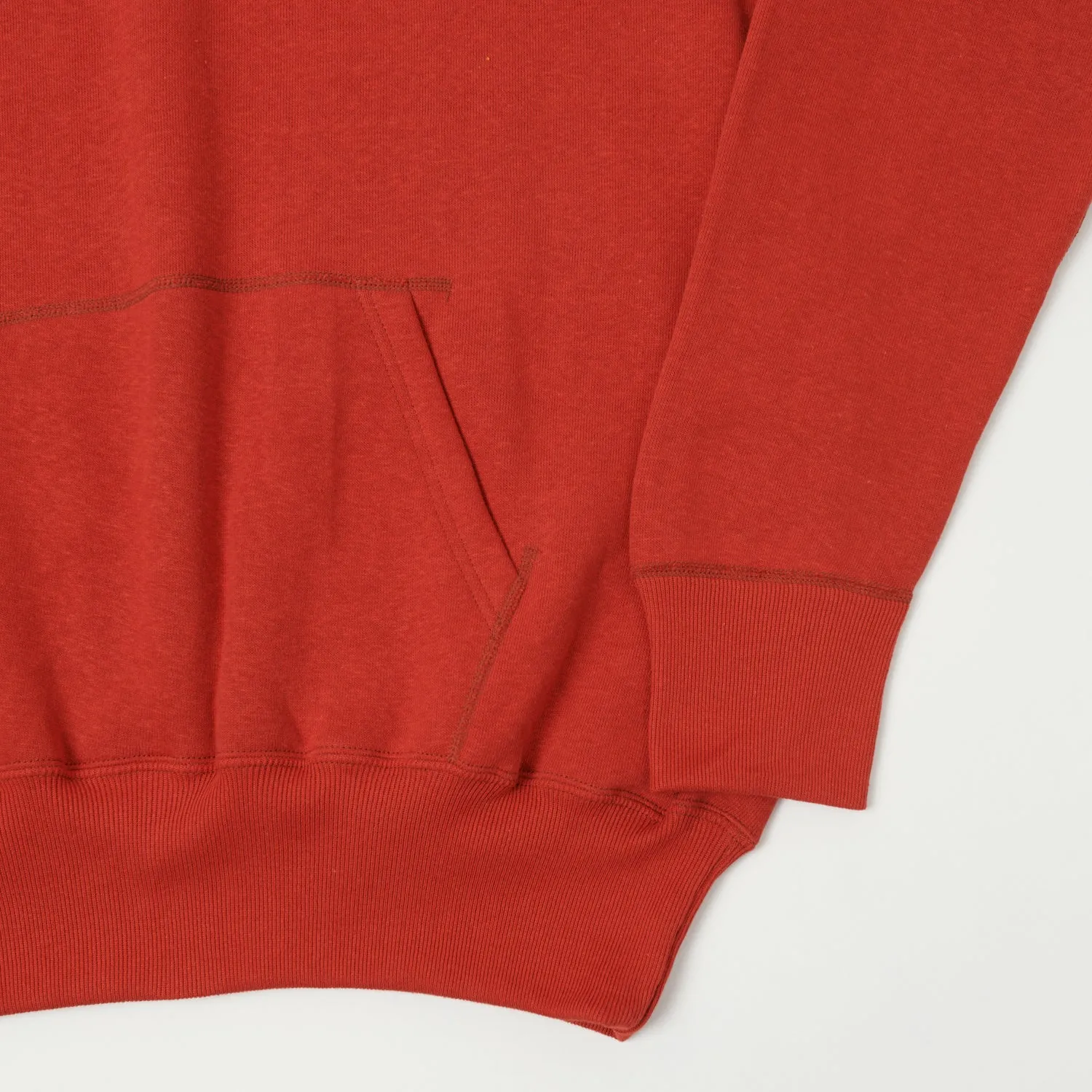 Denime Lot. 262 4-Needle Hooded Sweatshirt - Red