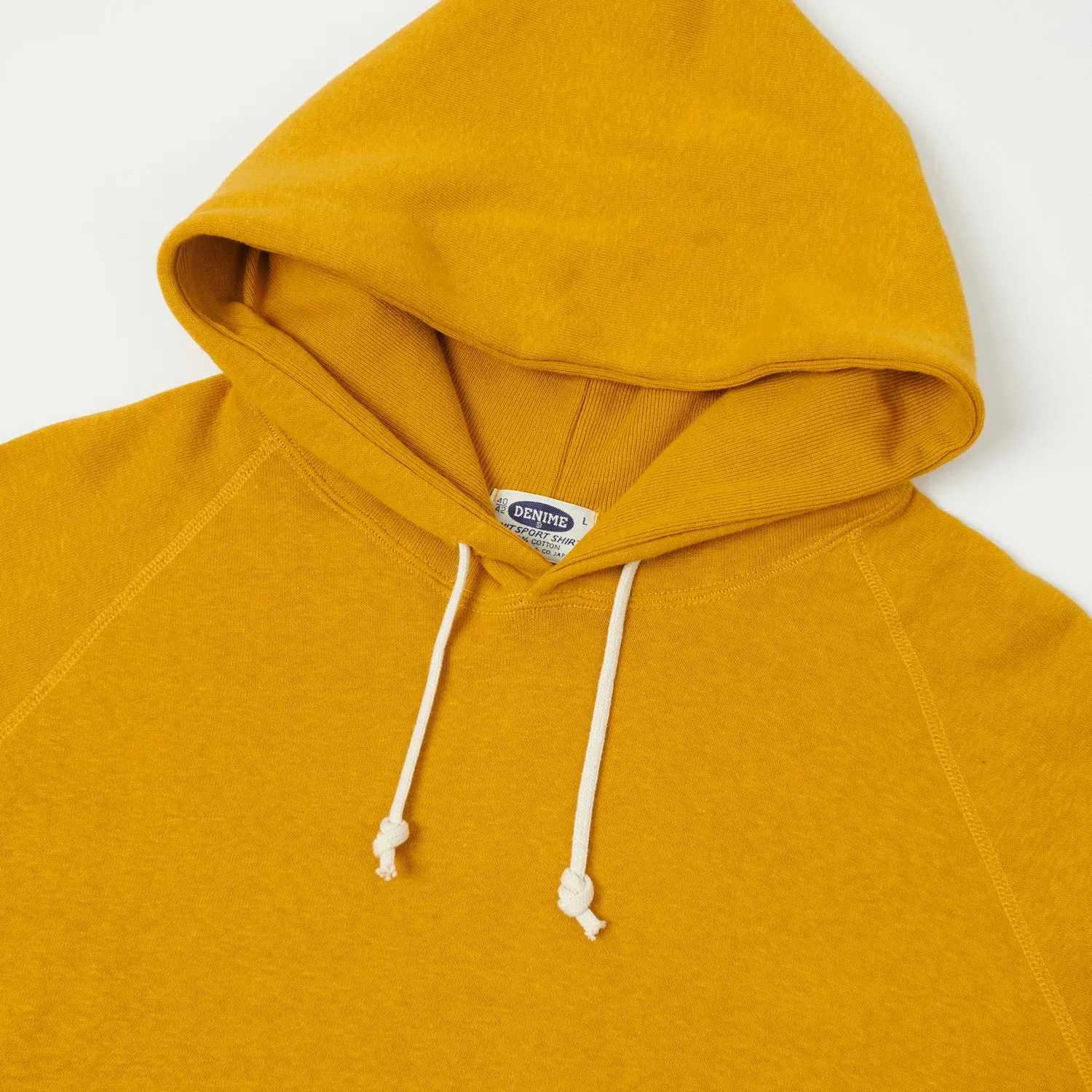 Denime Lot. 262 4-Needle Hooded Sweatshirt - Yellow