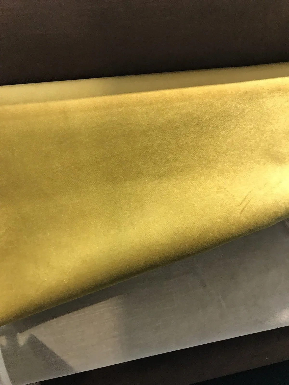 Designer Upholstery Velvet Fabric - Autumn Yellow - Interior Design