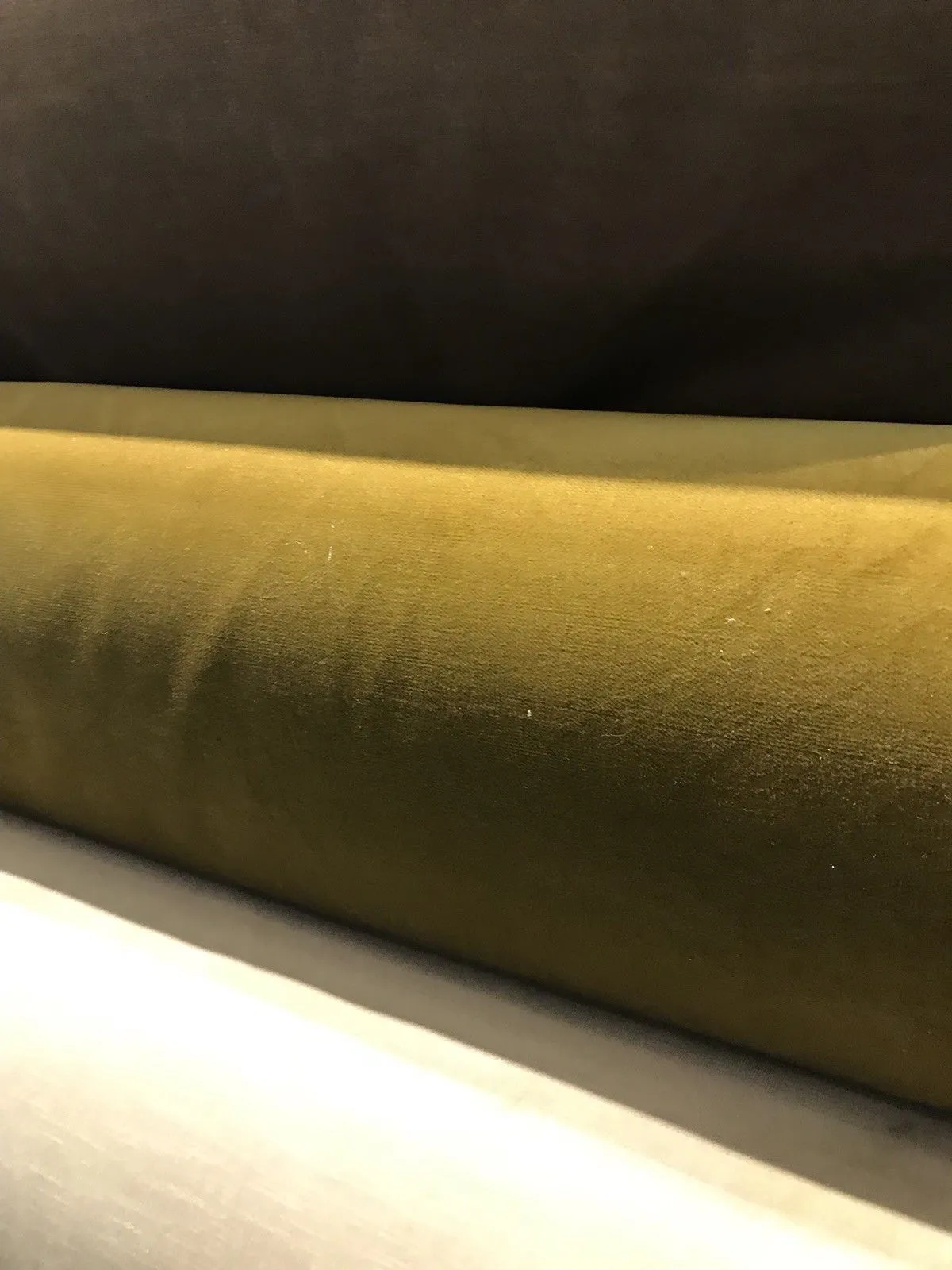 Designer Upholstery Velvet Fabric - Autumn Yellow - Interior Design