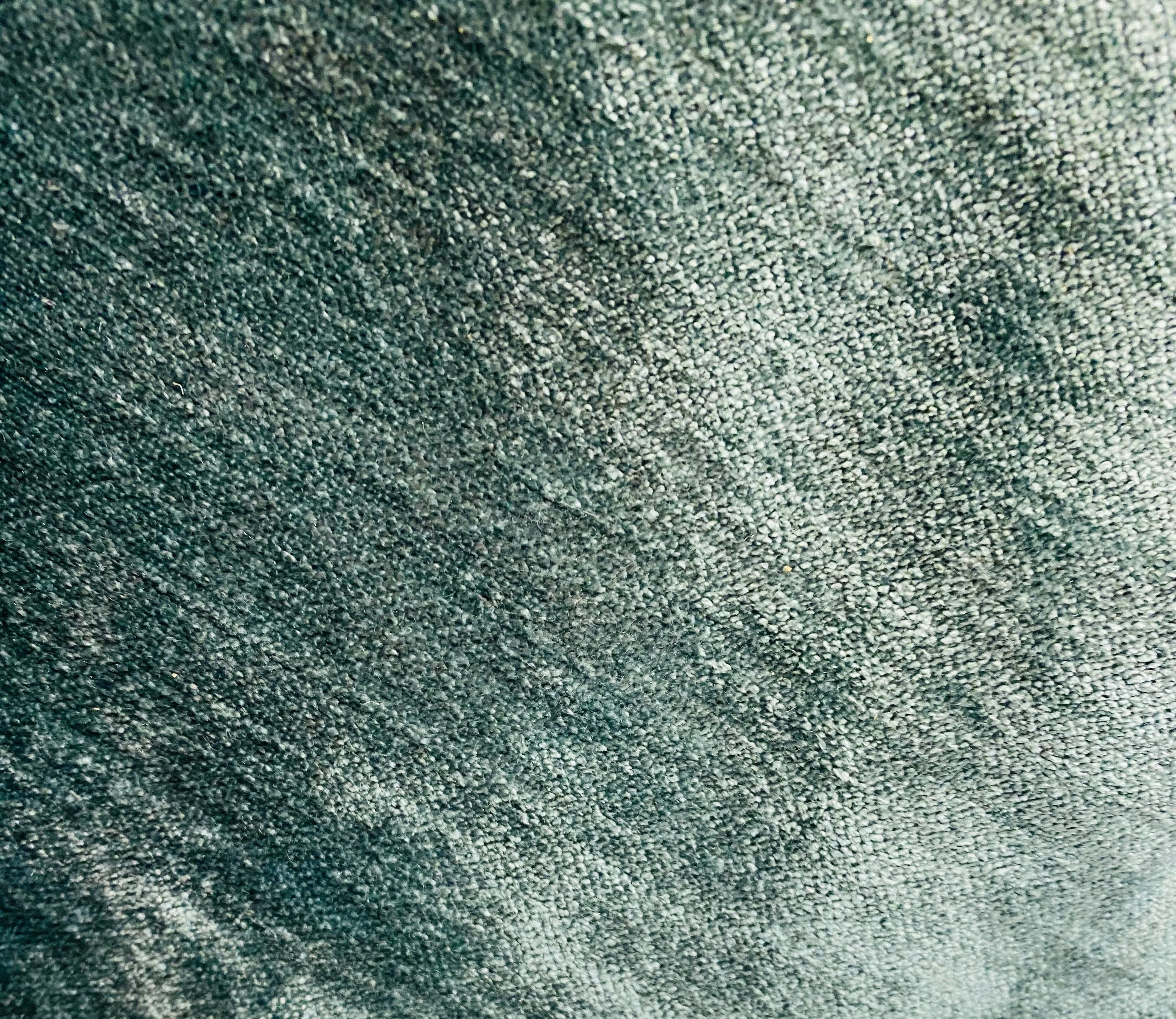 Designer Velvet Upholstery Fabric - Green Grey