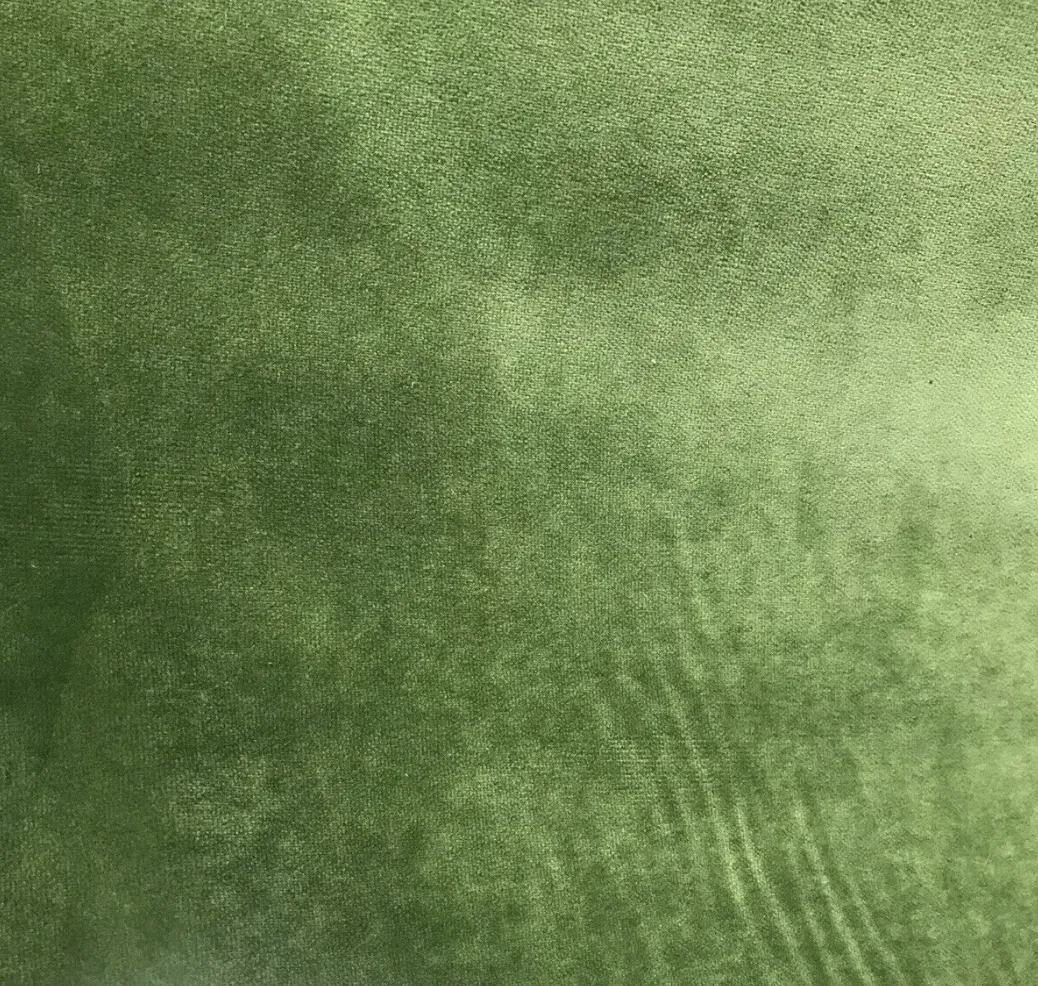 Designer Velvet Upholstery Fabric - Soft Leaf Green