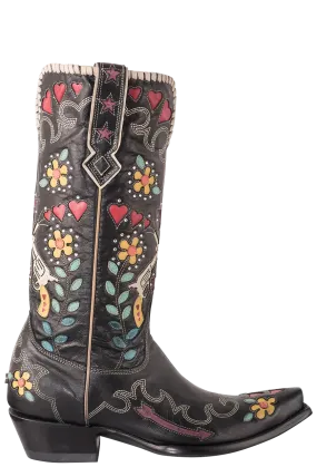 Double D Ranch by Old Gringo Women's Goat Bandit Cowgirl Boots - Black