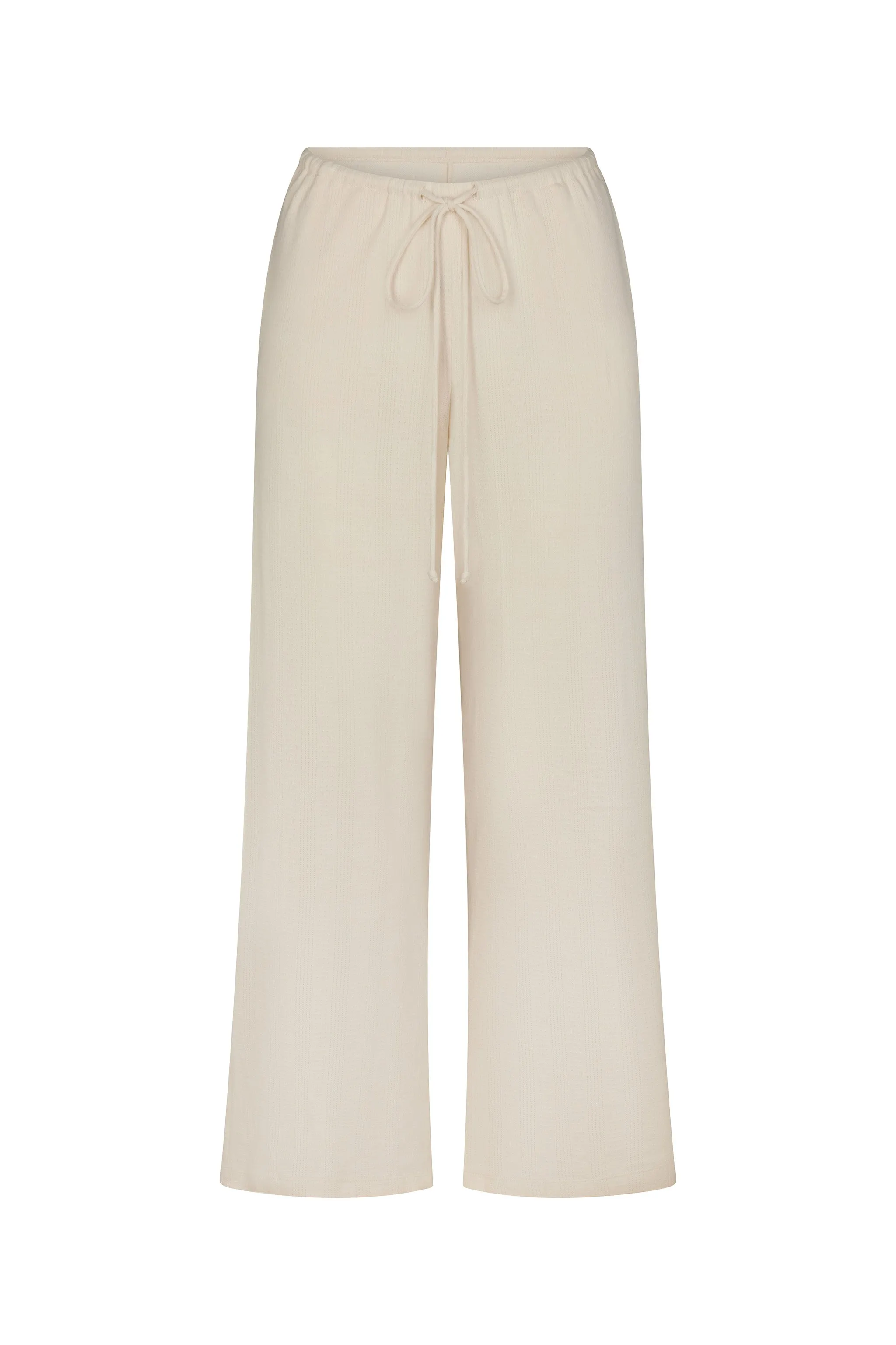 Drawstring Pointelle Pant in Gossamer