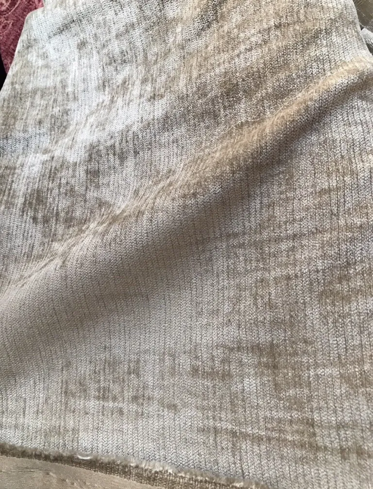 Duke Dickson Velvet Chenille Fabric - Antique Taupe Beige - Upholstery