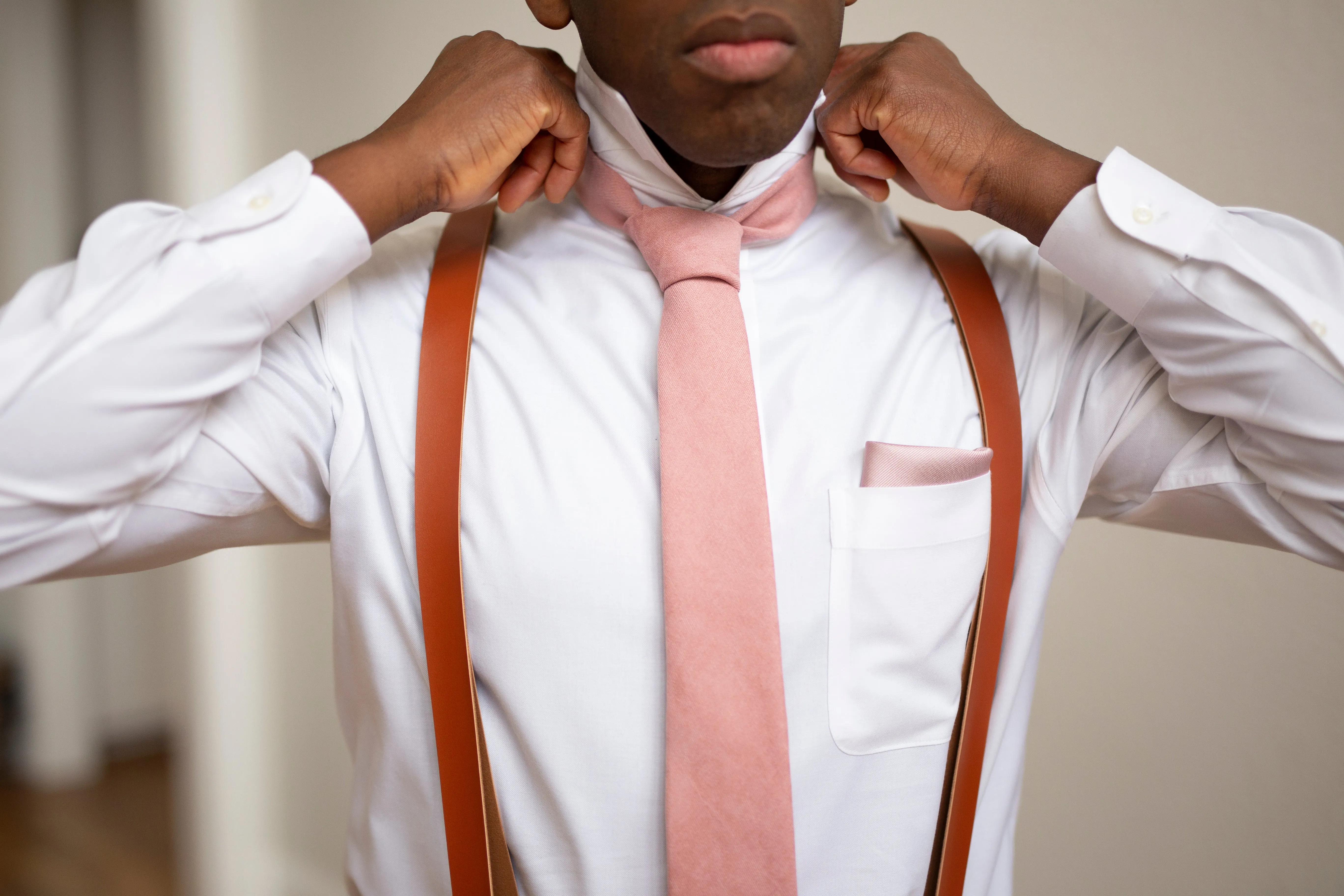 Dusty Mauve Skinny Silk Neck Tie