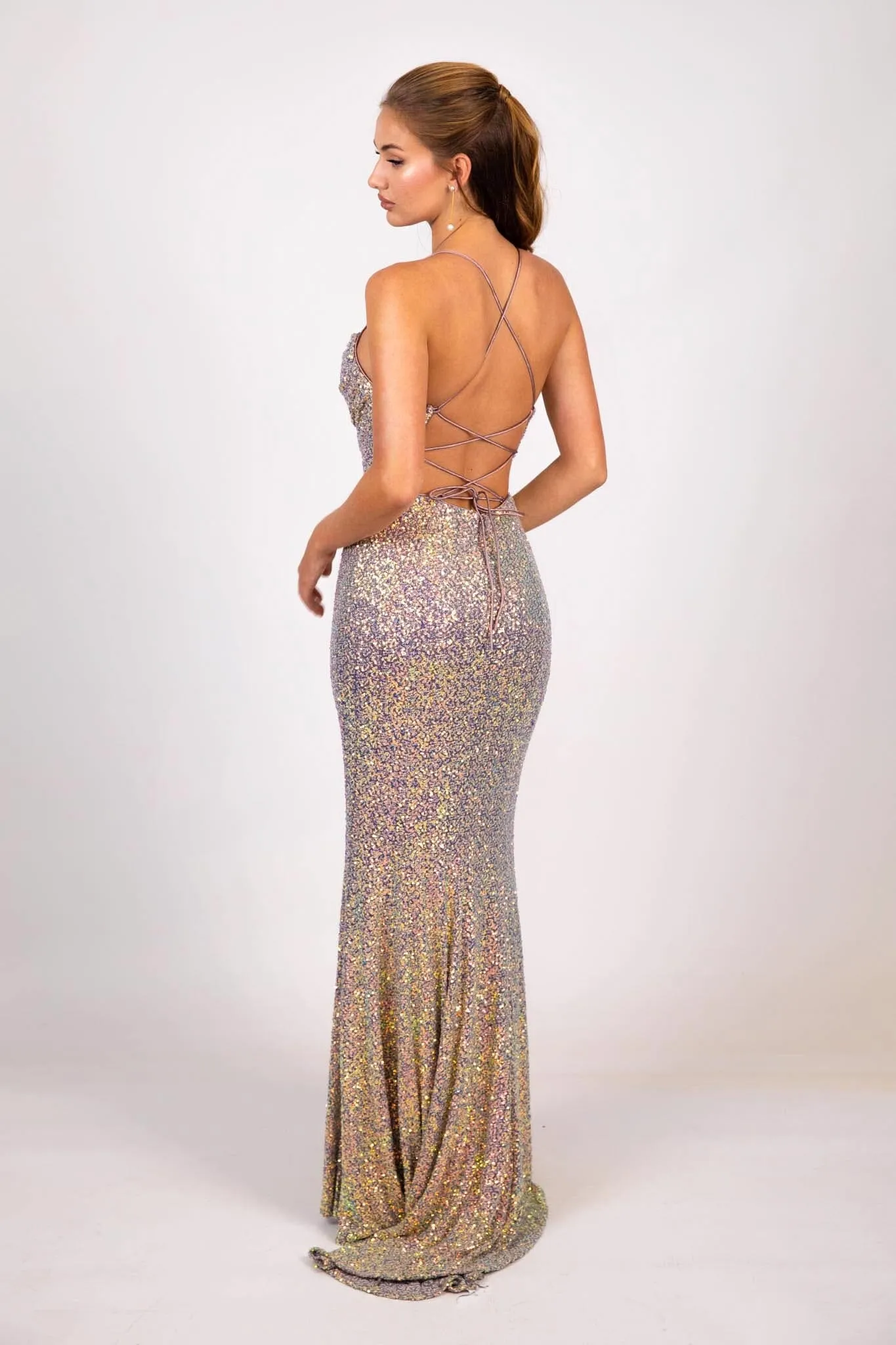 Eloisa Sequin Gown - Metallic Bronze