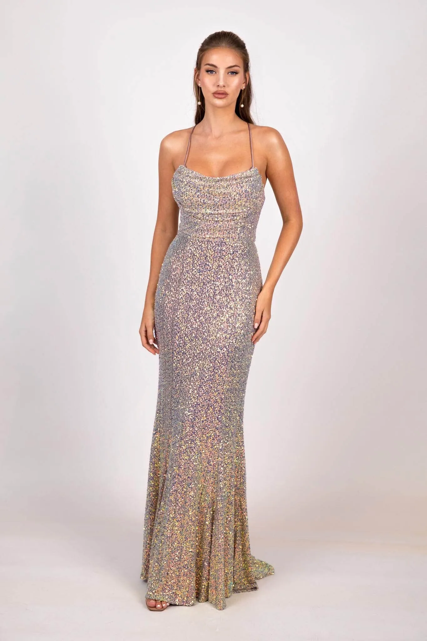 Eloisa Sequin Gown - Metallic Bronze