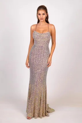 Eloisa Sequin Gown - Metallic Bronze