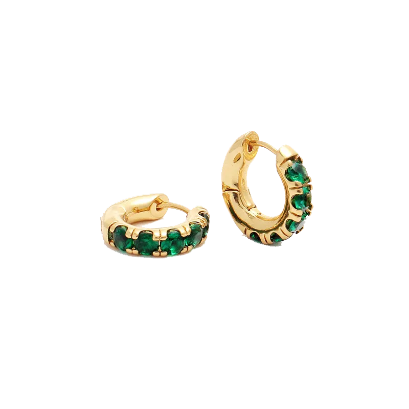 Emerald Hoops (Final Sale)