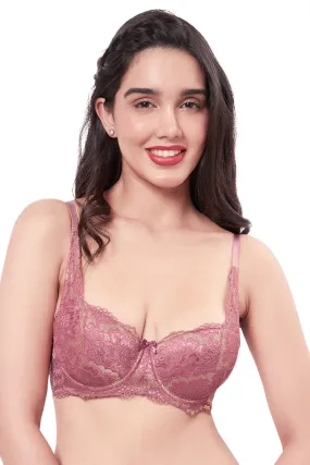 Eternal Bliss Padded Wired Balconette Bra - Messa Rose