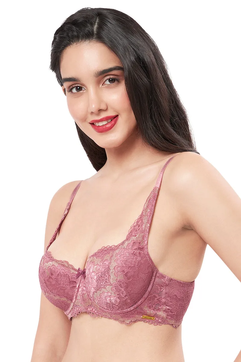 Eternal Bliss Padded Wired Balconette Bra - Messa Rose