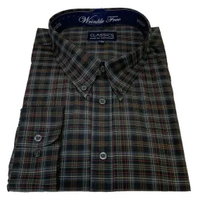 Falcon Bay Classics Black Plaid Woven Dress Shirt