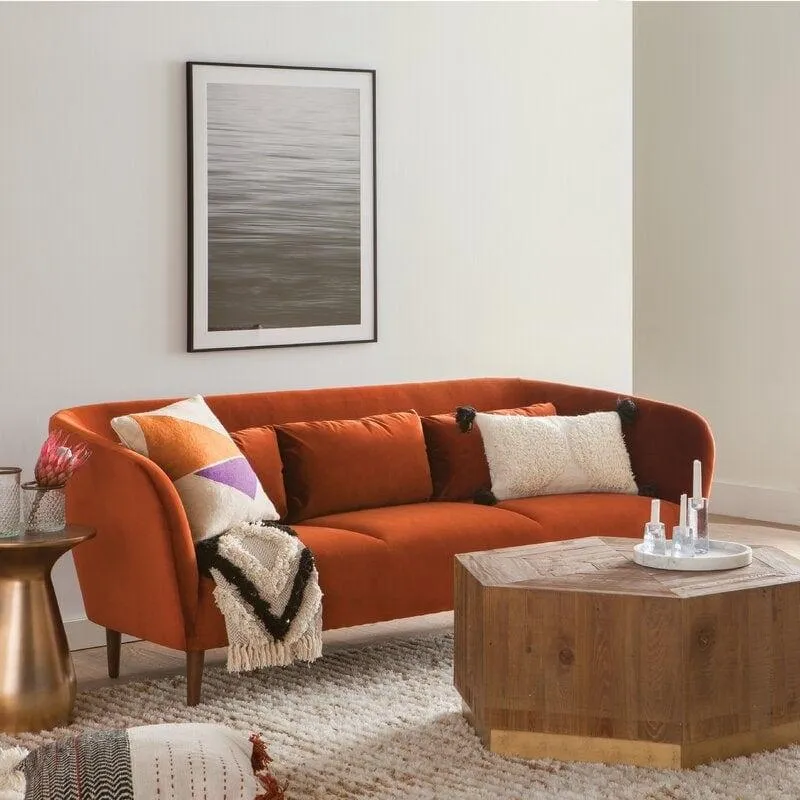 Fio Burnt Orange 3 Seater Sofa