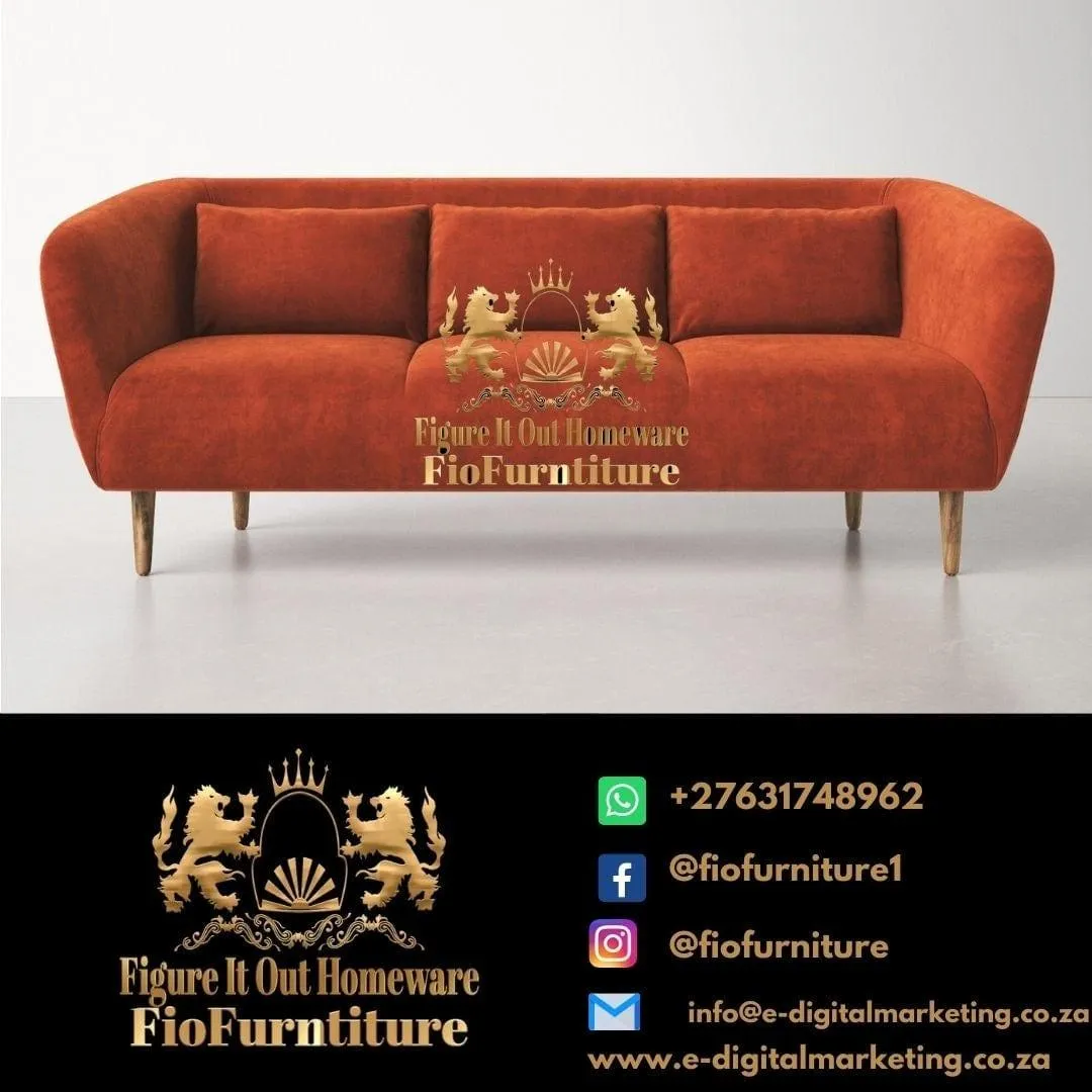 Fio Burnt Orange 3 Seater Sofa