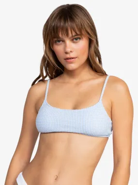 Gingham Bralette Bikini Top - Bel Air Blue Minivich