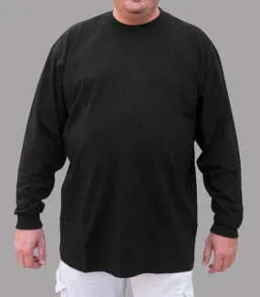 GREYSTONE Big Tall Man Cotton LONG SLEEVE TEE SHIRT