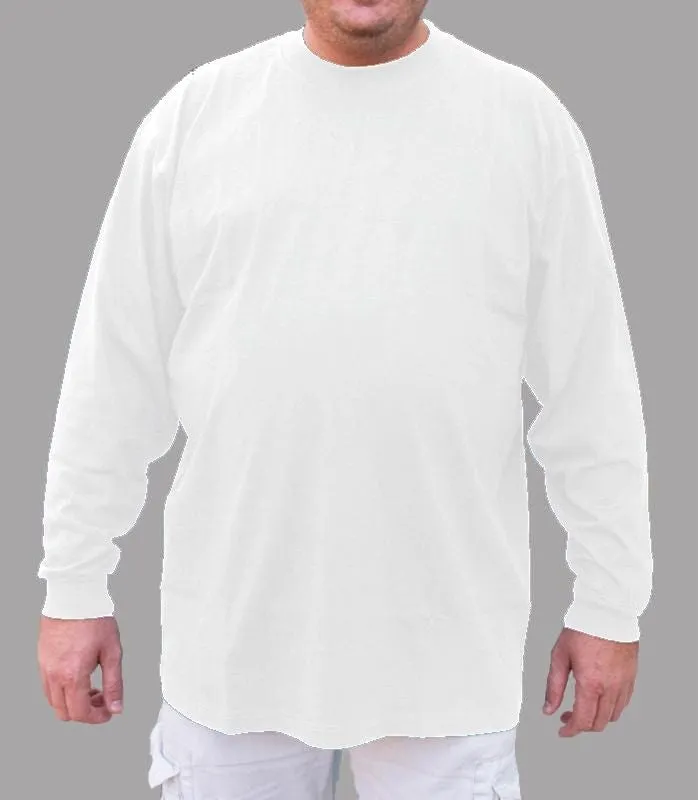 GREYSTONE Big Tall Man Cotton LONG SLEEVE TEE SHIRT