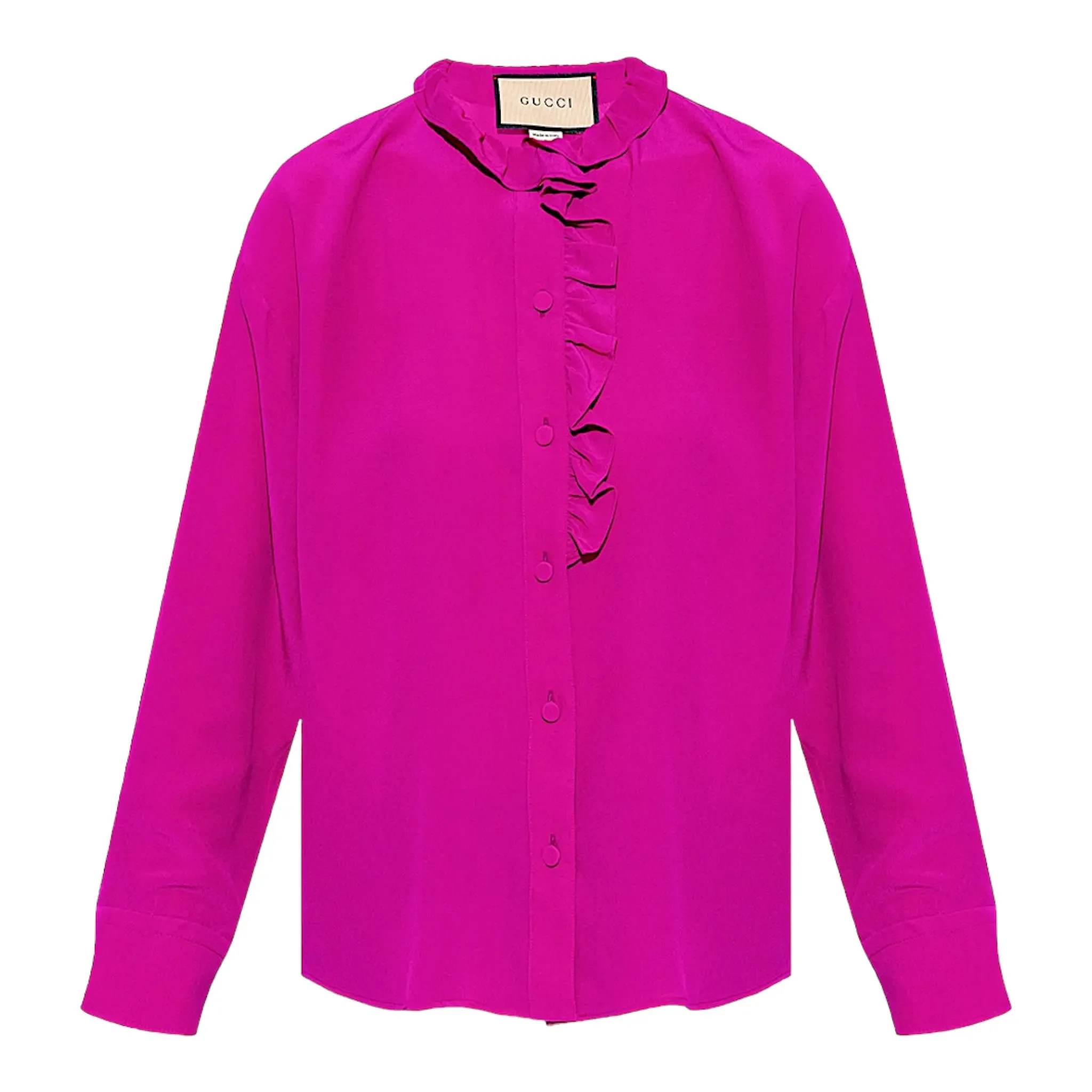 Gucci Dark Pink Silk Dress Shirt