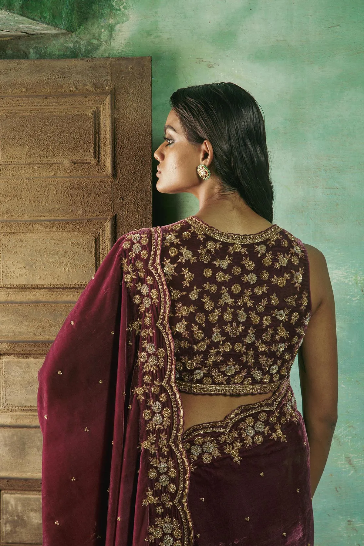 Gulzar Embroidered Saree-RTS