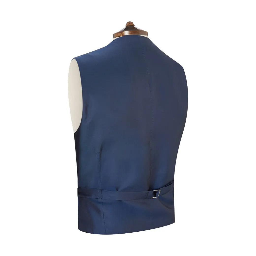 Hyde Navy Wide Herringbone Waistcoat