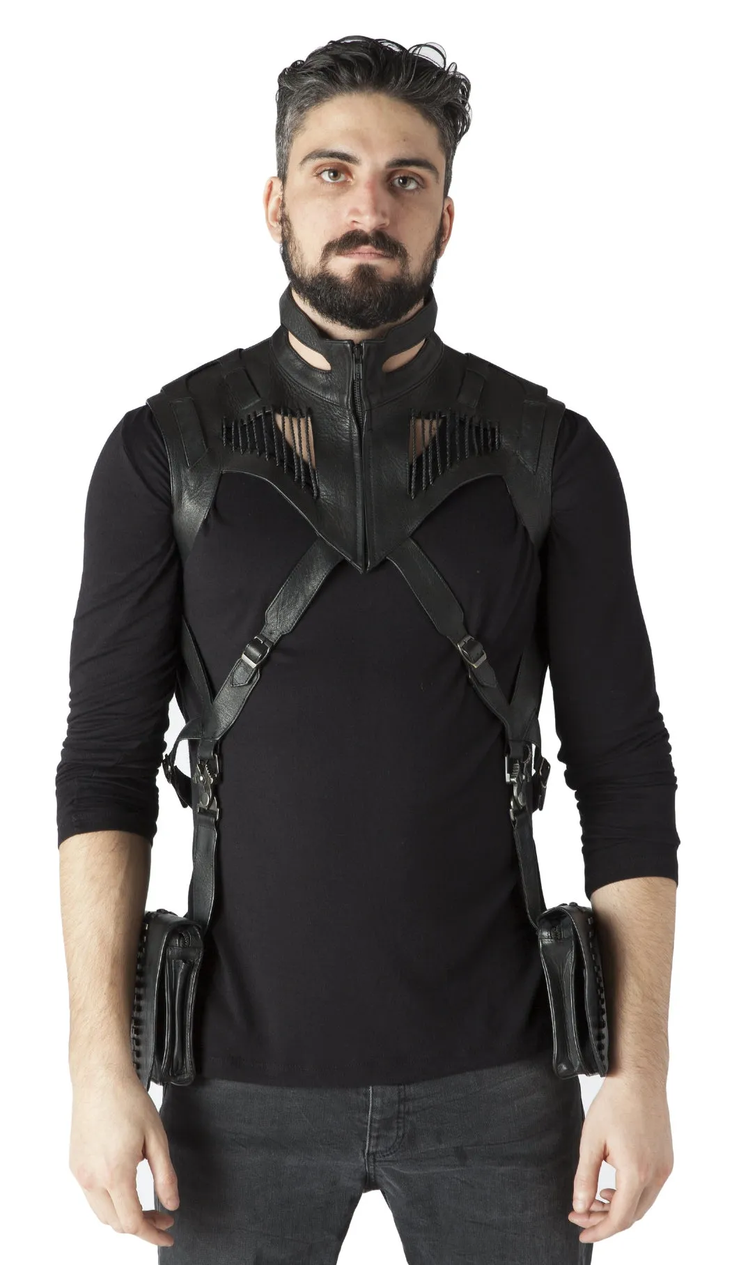 Isoptic Men's Leather Vest