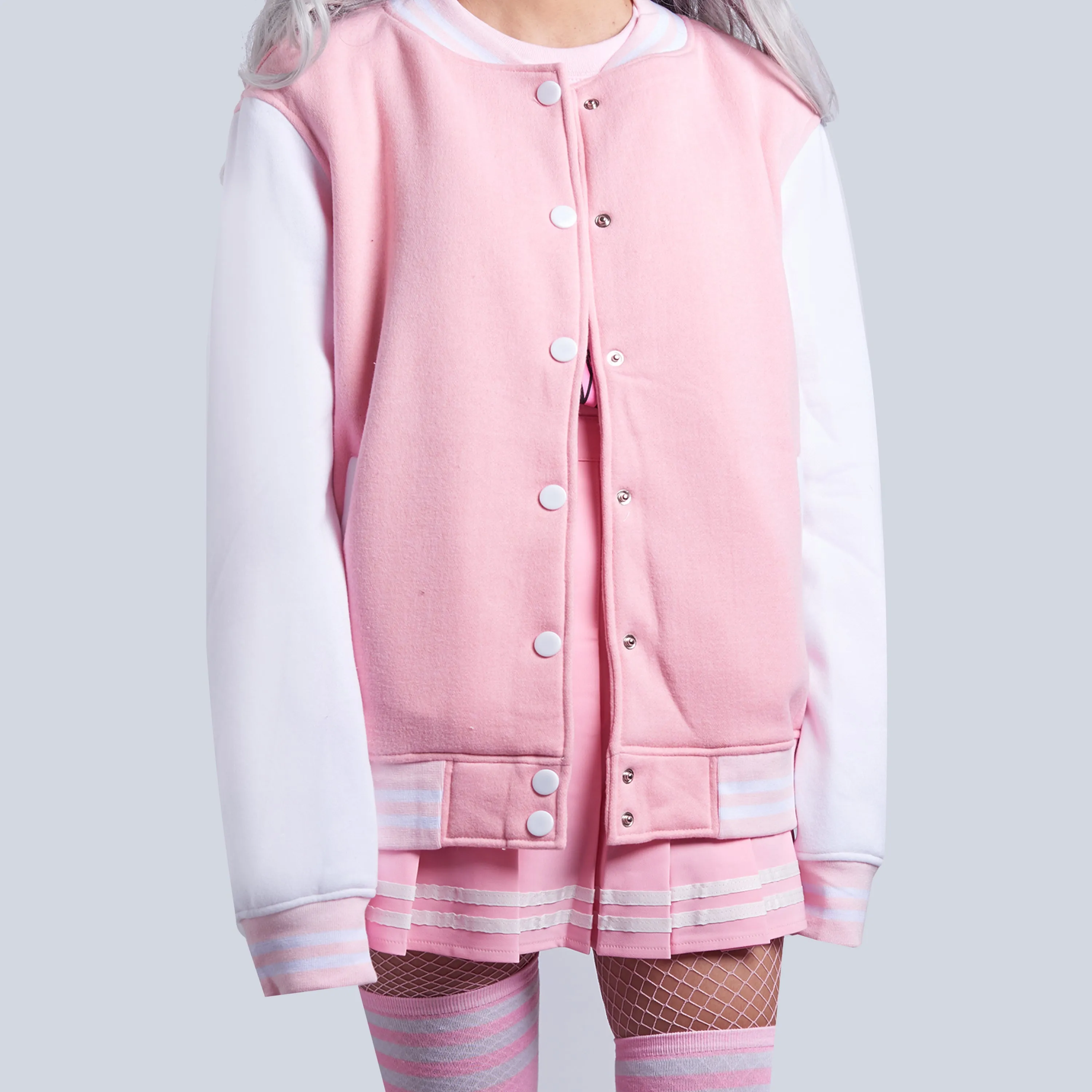 KAWAII PINK baseball jacket