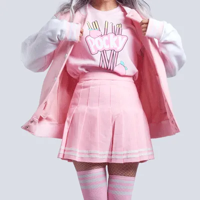 KAWAII PINK baseball jacket