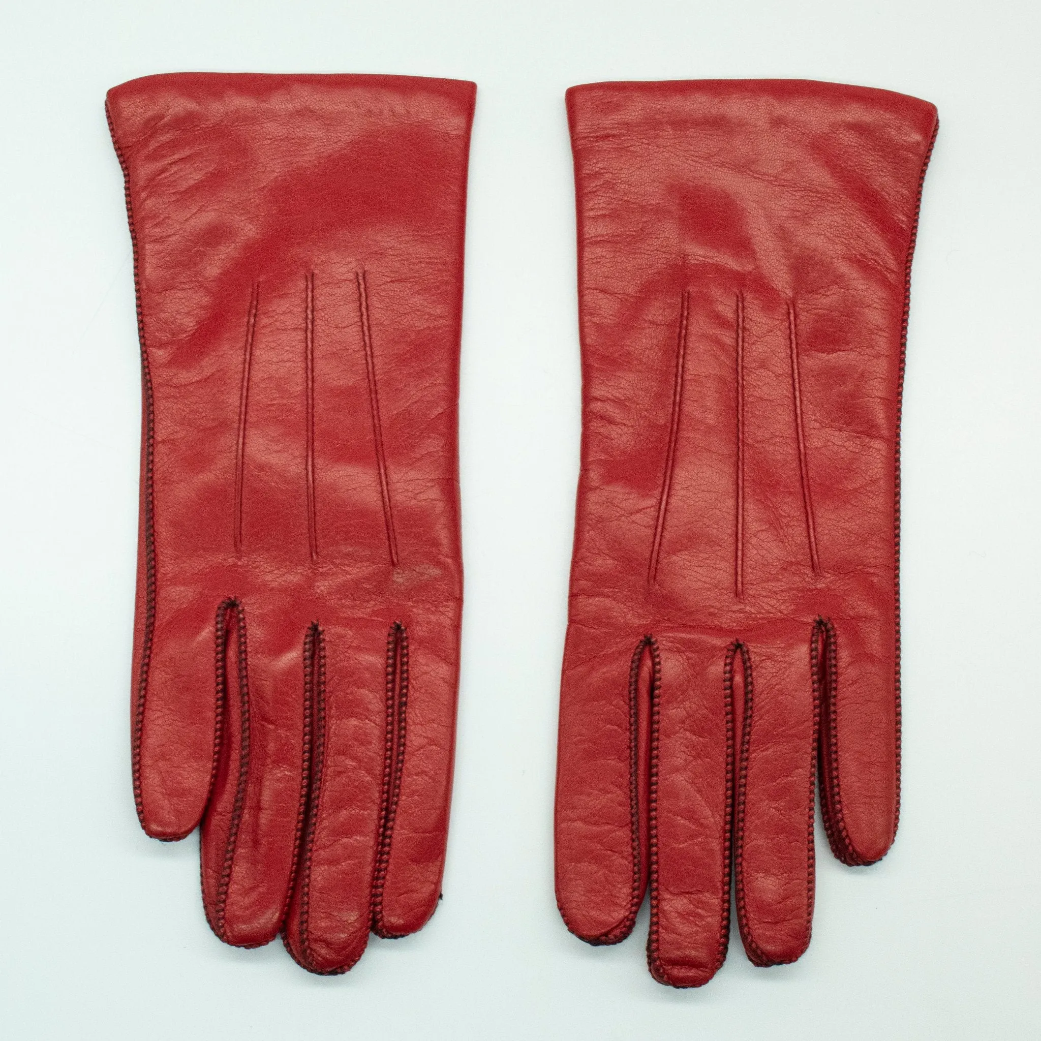 LEATHER GLOVE CONTRAST STITCH